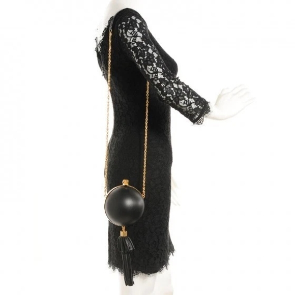 Alexander Mcqueen Black and Gold Skull Clutch